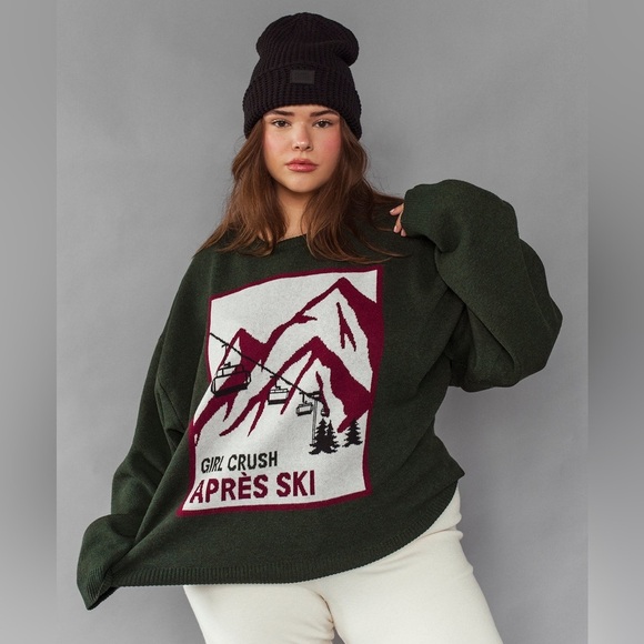 Girl Crush Après-ski sweater Up the hills - green - small - Picture 1 of 6